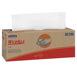 kimberly-clark wypall l40 towels, 100 wipes/pop-up box, white, 16.4 x 9.8 in.