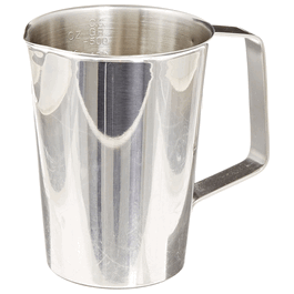 64 oz (2 l) stainless steel graduated measurer with handle, graduated in oz and ml (c062b-001466)