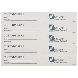 custody seals, 1 x 7 in.