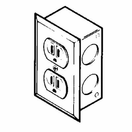duplex electrical receptacle kit, 230v, 20a ac, 60hz