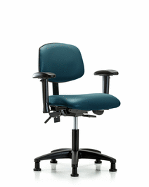 vinyl chair - desk height with adjustable arms and stationary glides in borscht supernova vinyl