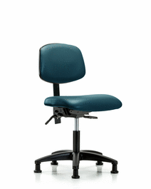 vinyl chair - desk height with seat tilt and stationary glides in storm supernova vinyl