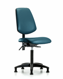 vinyl chair - medium bench height with medium back and stationary glides in storm supernova vinyl