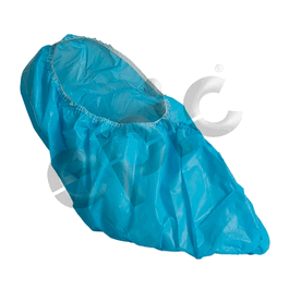 epic heavy polyethylene shoe covers, blue, l