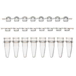 0.2ml 8-strip flat caps, no tubes, optically-clear for qpcr (c062b-011429)