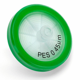 syringe filter, pes membrane, 0.45 um porosity, 30 mm diameter, pp housing, non-sterile, bulk packed (c062b-012703)