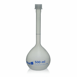 100 ml class b polypropylene volumetric flask with polypropylene screw cap
