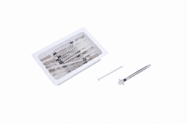 sol-care 1 ml safety syringe with fixed needle, 27g, 1/2 in., allergy tray (40 trays 25 count/case)
