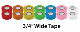 labeling tape, 3/4 x 500 per roll, 4 rolls/box, red