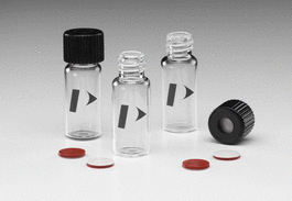 perkinelmer 2 ml amber glass 9 mm screw top vial with write-on patch
