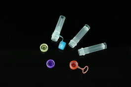 1.5 ml self-standing vials, natural color caps, external thread, with sealing ring, sterile, 50/pk, 500/box, 2000/cs