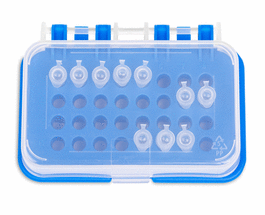 pcr rack for 0.2 ml tubes or assay plates, 32-place, blue