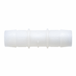 cole-parmer hose barb fitting, straight union, natural kynar(r), cleanroom packed, 1/8 in. id
