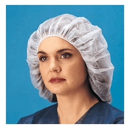 bouffant cap, 21 in., polypropylene, white