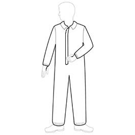 microporous coveralls, elastic wrists/ankles/thumb-loop, 3 velcro storm flap closure, double zipper, anti-static, xl, 1/bg, double cs liner