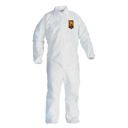 kleenguard a20 white breathable particle protection coveralls with zipper front and elastic back/wrists/ankles, 3xl