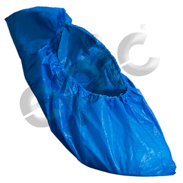 epic solid polyethylene shoe covers, blue, universal