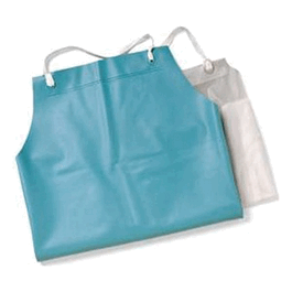 ansell pvc apron, 20 mil, white, heavy duty, 35 x 45 in.