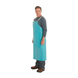 ansell alphatec heavy duty pvc (vinyl) aprons, 18 mil., green, 33 x 49 in. (c062b-019452)