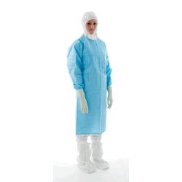 bioclean-c non-sterile chemo protective gowns with sleeves, s