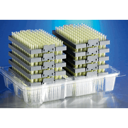 0.1 - 10 ul low binding barrier pipet tips, graduated, hinged racks, natural, sterile, polypropylene