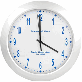 control company analog atomic radio wall clock