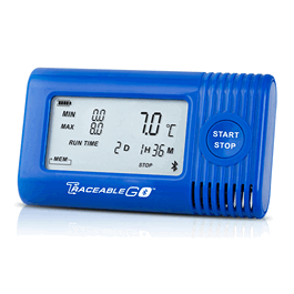 control company temperature data logger with go wireless capability and calibration; bullet probe
