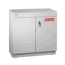 labconco protector 36 in. solvent storage cabinet, single, dual self-closing / latching doors, 35.5 to 36.75 in. height
