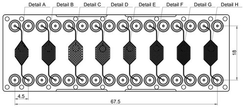 pillar chip fluidic 261 cop (c15-1313-268)