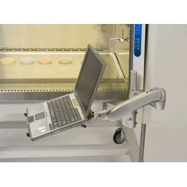 laptop computer arm for purifier logic+ and axiom cabinets and puricare procedure stations on telescoping base stand
