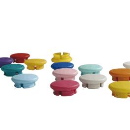 dwk life sciences (wheaton) socorex acura smartie button caps, ice blue