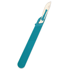 disposable surgical scalpels, stainless steel blade, size 11 (c062b-024588)