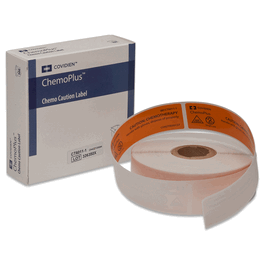 chemo caution label, 0.5 x 3 in., 500 labels/roll; 4 rolls/case