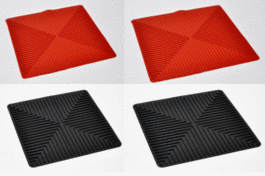 laboratory silicone safety mat, red, large
