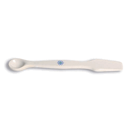 125 mm long porcelain spatula with 0.3 ml spoon end