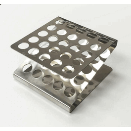 z-shaped, stainless steel test tube rack