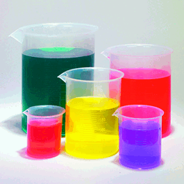 plastic beaker set of 5, pp