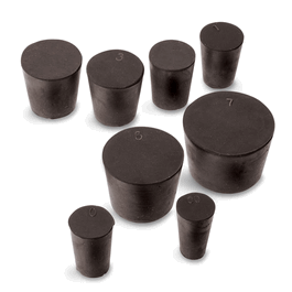 rubber stoppers, solid, no. 15