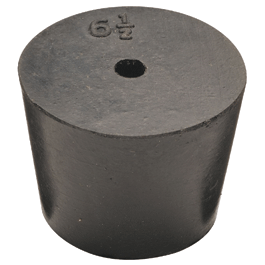 rubber stoppers, 1-hole, no. 16