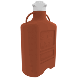 foxx life sciences ezgrip carboy, 20l, amber hdpe, 120 mm versacap