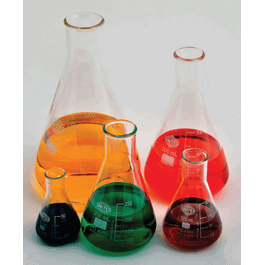 erlenmeyer flask, narrow mouth, borosilicate glass, 1000 ml