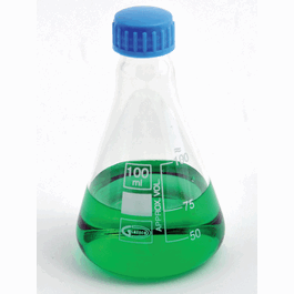 erlenmeyer flask with screw cap, borosilicate glass, 1000 ml