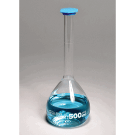 volumetric flask, class b, snap cap, 2000 ml
