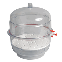 united scientific vacuum desiccator with clear base, pp/pc, 8 in. (200 mm)