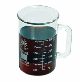 united scientific borosilicate glass beaker mug, 400 ml