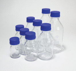 united scientific borosilicate glass media / storage bottles, 1000 ml