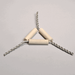 clay pipe triangle, 2 in. side length