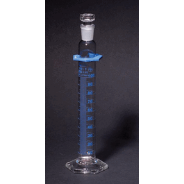 graduated cylinder, double scale, class a, batch certified with stopper, 25 ml
