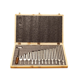 united scientific tuning fork boxed set of 13, 100 hz to 4096 hz