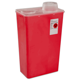 covidien 14 qt. monoject vertical drop sharps container, red, large